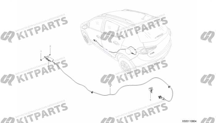 Трос лючка бензобака Lifan X50