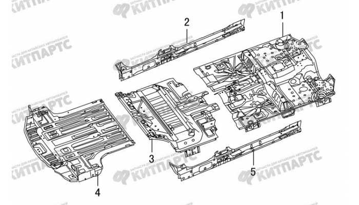 Панель пола, усилитель порога Great Wall Hover H3 New