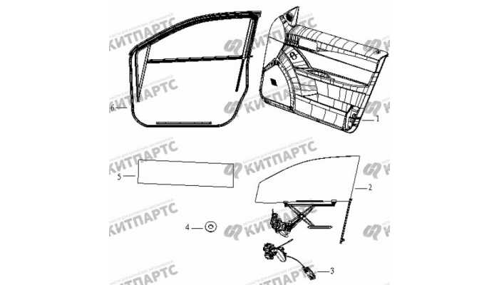 Обивка двери передней правой Geely Otaka (CK)